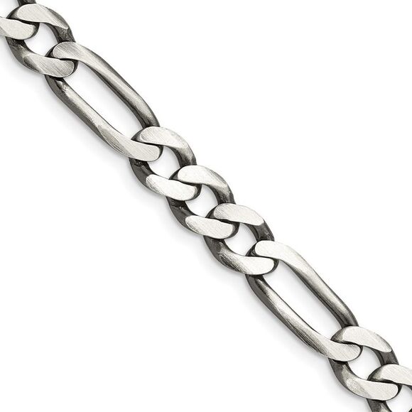 Sterling Silver Figaro Stainless Steel Figaro Chain 20 Inch